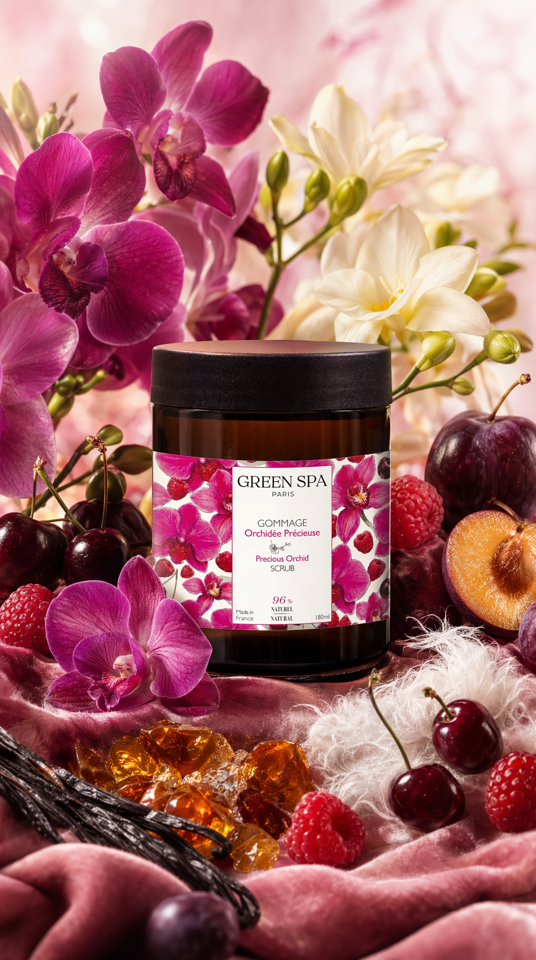 Gommage Orchidée Précieuse Green Spa pour exfolier la peau en douceur